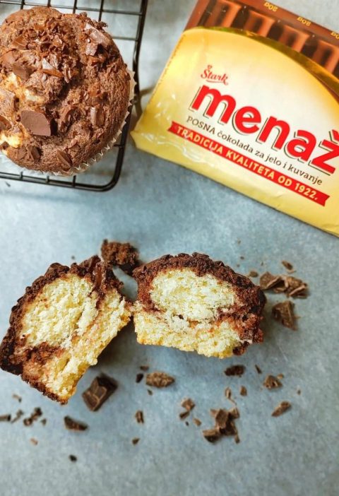 Mramorni kokos mafini