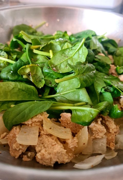 Tofu sa spanaćem na ulju