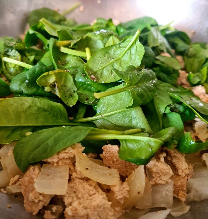 Tofu sa spanaćem na ulju