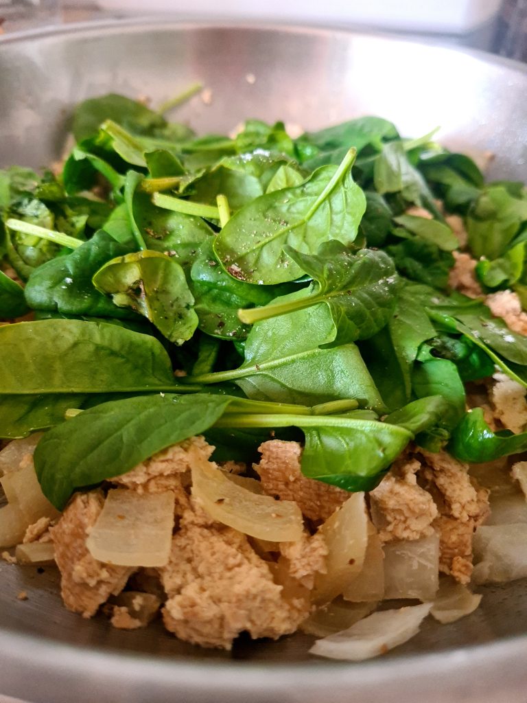 Tofu sa spanaćem na ulju